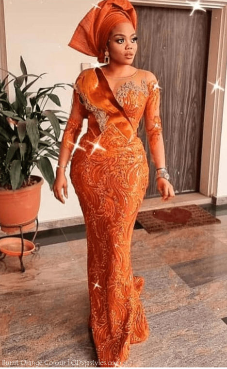 Irresistible Owambe Styles In Burnt Orange Colour