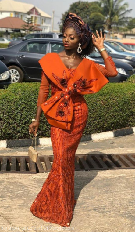 Irresistible Owambe Styles In Burnt Orange Colour