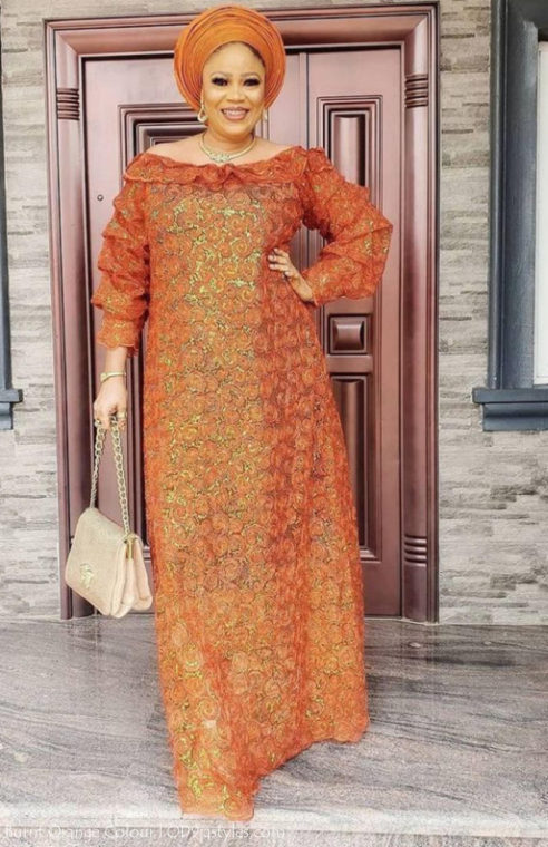 Irresistible Owambe Styles In Burnt Orange Colour