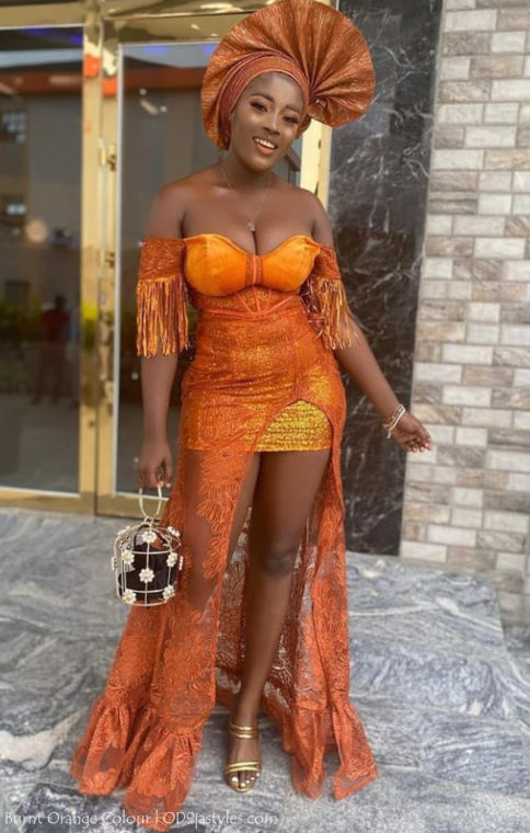 Irresistible Owambe Styles In Burnt Orange Colour