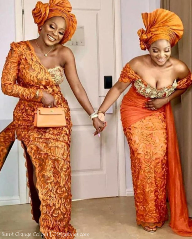 Irresistible Owambe Styles In Burnt Orange Colour