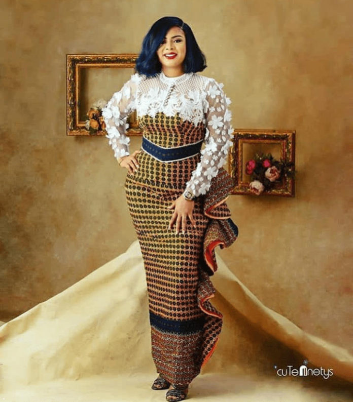 ankara and paper lace combination styles