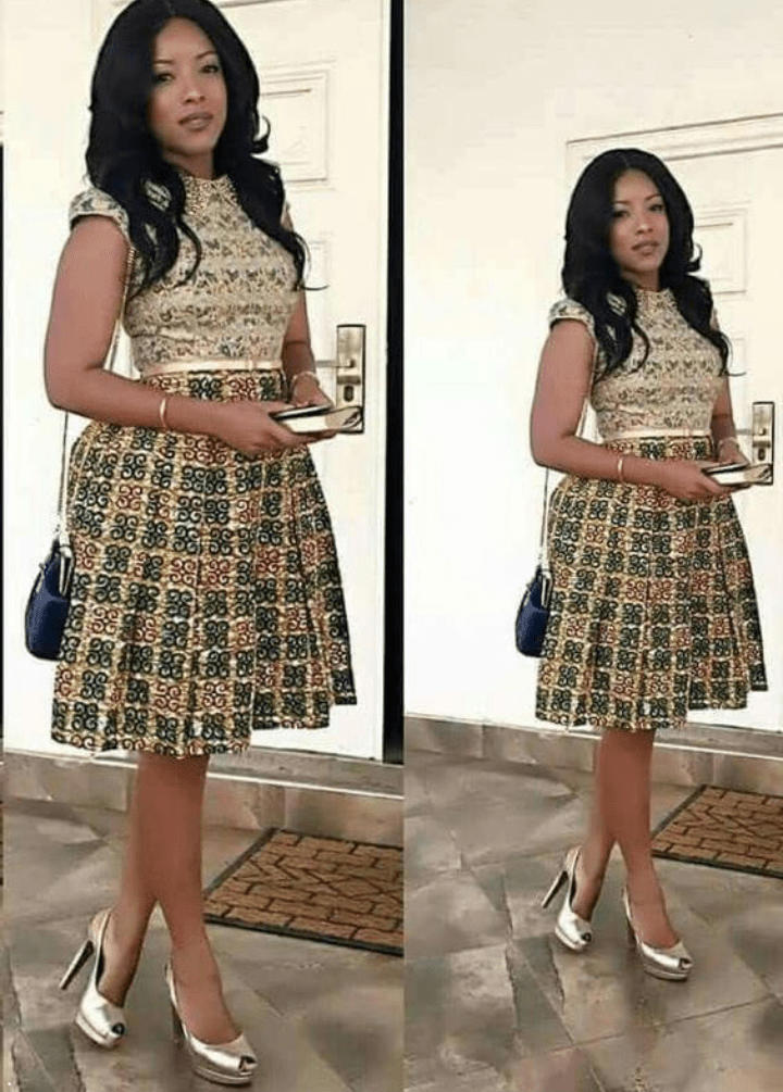 ankara and paper lace combination styles