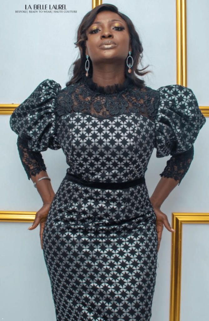 ankara mixed with dry lace