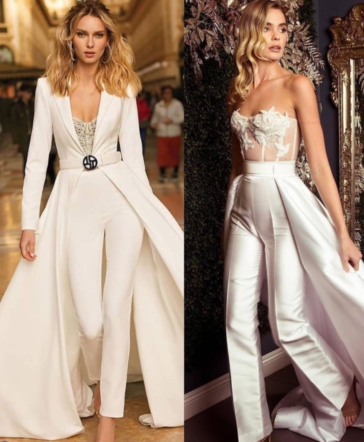 40 IMAGES: Jumpsuit Wedding Gowns For Modern Brides | OD9JASTYLES