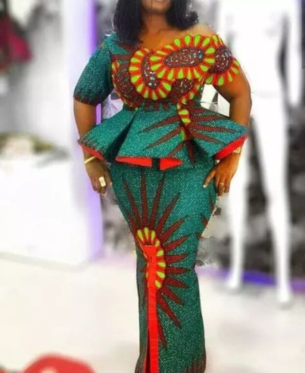 Trendy New Peplum Designs for Skirts and Blouses in Ankara with Pictures (12)