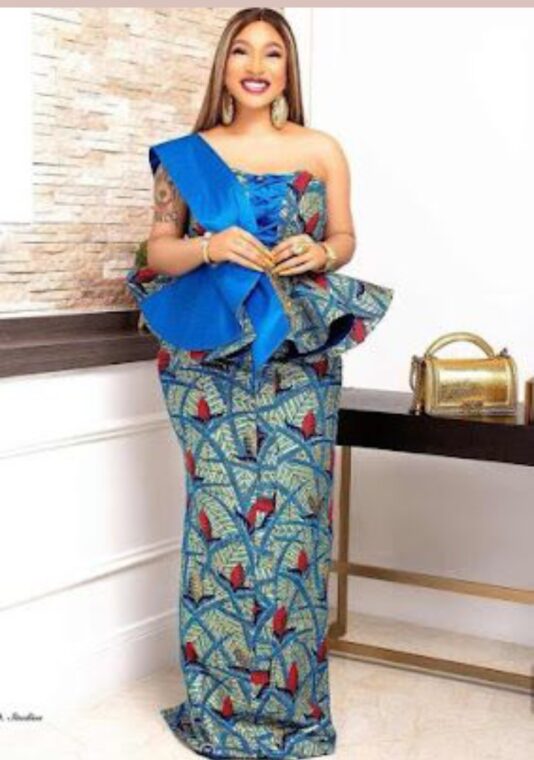 Trendy New Peplum Designs for Skirts and Blouses in Ankara with Pictures (3)