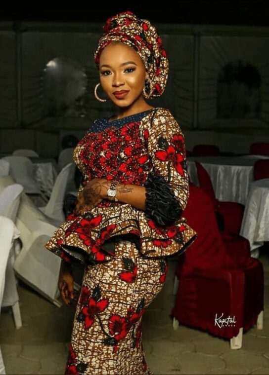 Trendy New Peplum Designs for Skirts and Blouses in Ankara with Pictures (6)