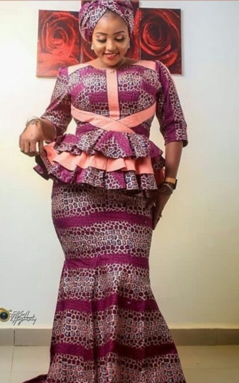 Trendy New Peplum Designs for Skirts and Blouses in Ankara with Pictures (9)