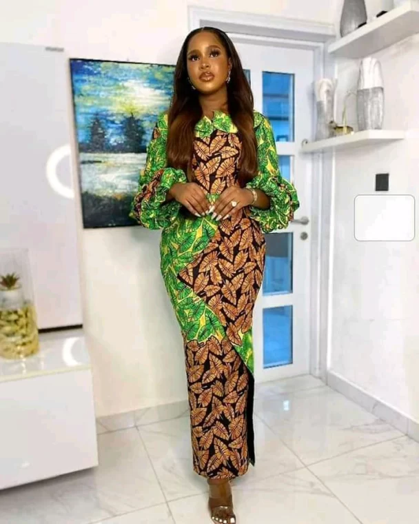 latest Ankara straight long gown styles