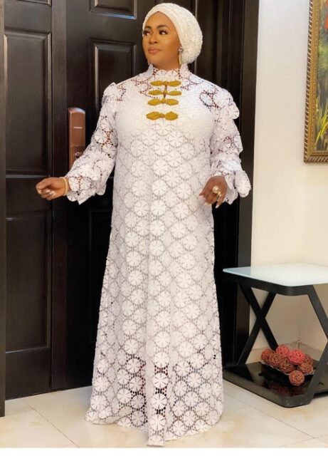 50+ Gorgeous White Lace Outfits for Owambe and Aso-Ebi Parties 2021