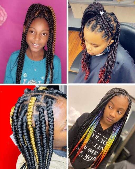 Put Some Color to Her Box Braids