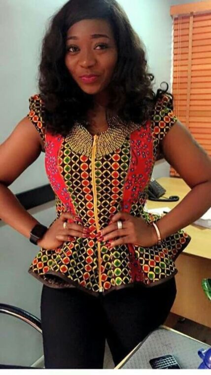 Dazzling Front Zipper Ankara Styles Ankara BlousesTops For Elegant Looks (5)