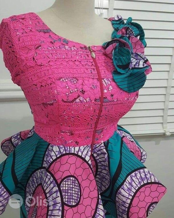 Dazzling Front Zipper Ankara Styles Ankara BlousesTops For Elegant Looks (8)