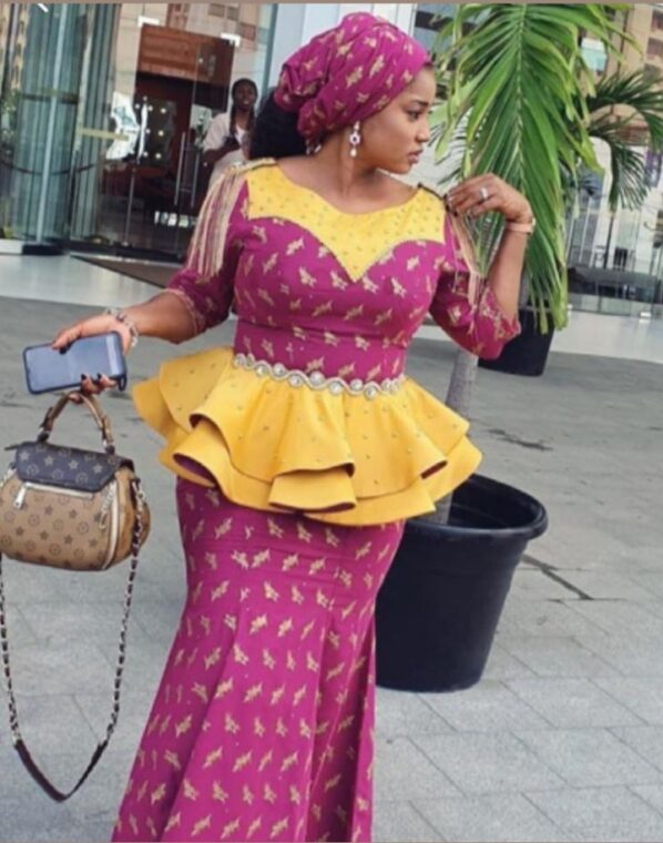 Fascinating Ankara Skirt and Peplum Blouse Styles (16)