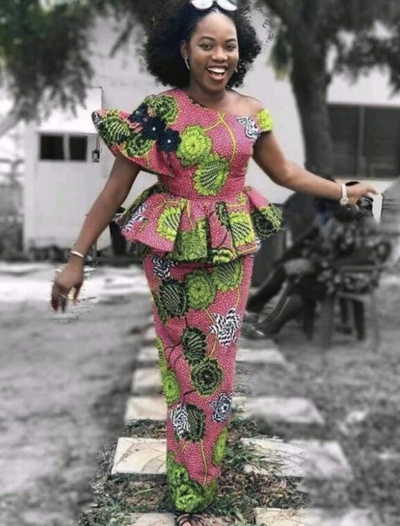 Fascinating Ankara Skirt and Peplum Blouse Styles_ - Stylish Naija