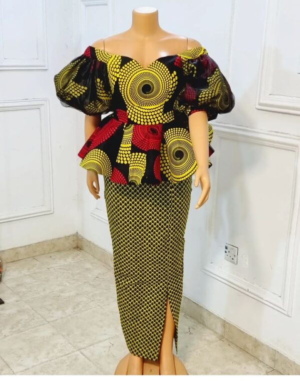 Stylish Ankara Skirts And Blouse Every Mother Should Rock To Sunday Service (30)