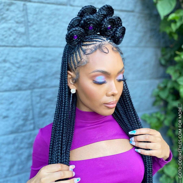 30+ Latest Black Braided Hairstyles For Classy And Elegant Looks ...