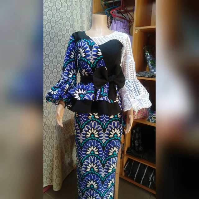 Ankara Skirt and Blouse Styles for Slim Ladies (2)