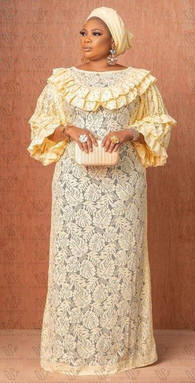 Trending And Attractive Lace Bubu Kaftan Styles For Stylish Ladies ...
