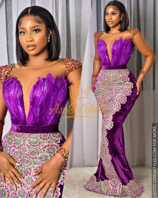 Very Gorgeous Purples and Red Owambe Parties Styles For Sparkling Looks (32)