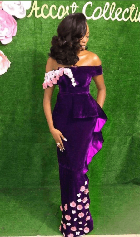 Beautiful and Fascinating Ways To Mix Your Ankara and Velvet Fabric As a Lady (4)