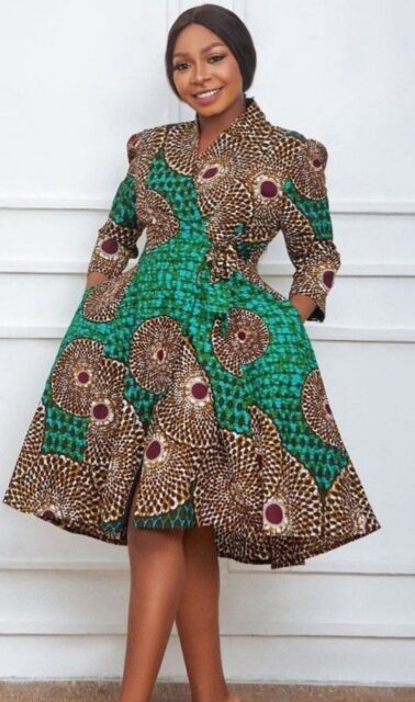 Ankara Short Flared Gowns (1)