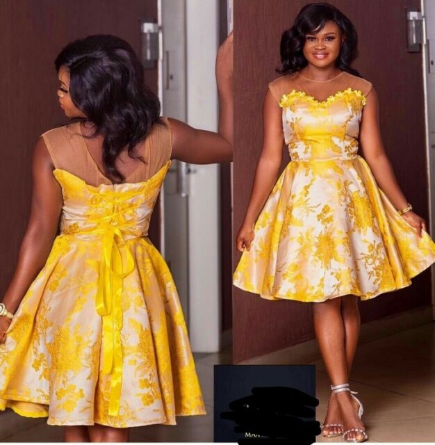 Ankara Short Flared Gowns (13)