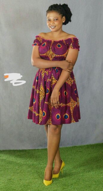 Ankara Short Flared Gowns (15)