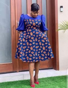 Ankara Short Flared Gowns (2)