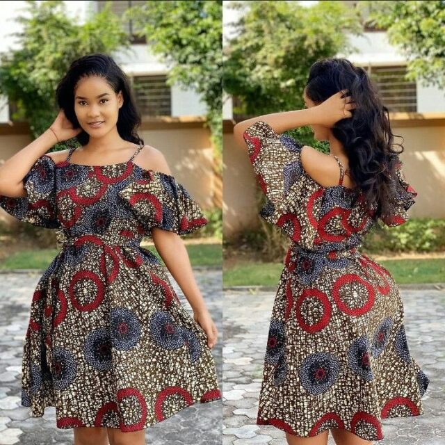 Ankara Short Flared Gowns (27)