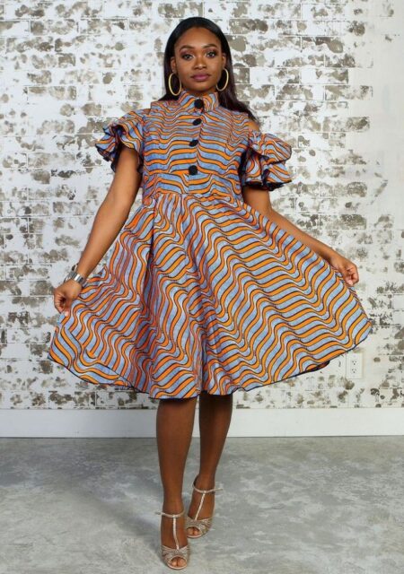 Ankara Short Flared Gowns (3)