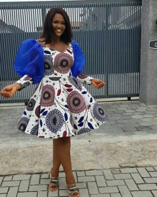 Ankara Short Flared Gowns (35)