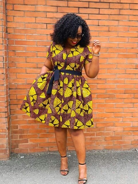 Ankara Short Flared Gowns (36)