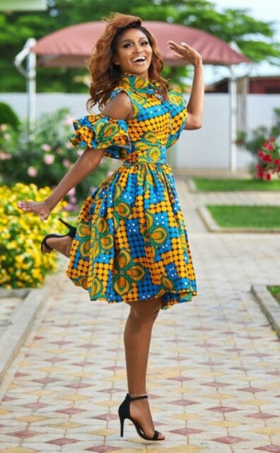 Ankara Short Flared Gowns (37)