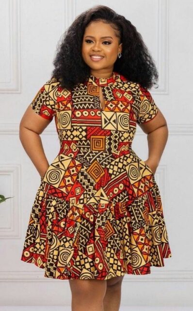 Ankara Short Flared Gowns (39)