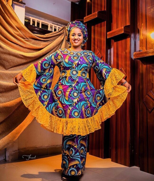 Elegant Arewa Ankara Long Gown Styles Loved Many (13)