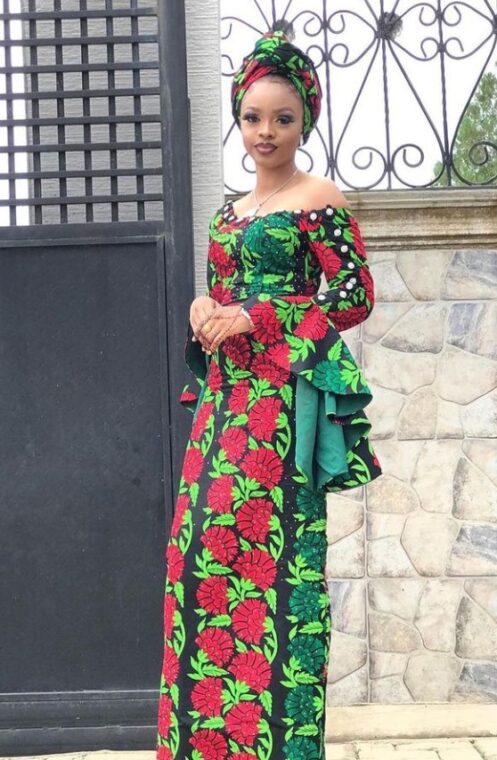 Elegant Arewa Ankara Long Gown Styles Loved Many (19)