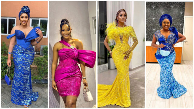 5 Stylish Ways To Wear A Lace Material For Wedding Reception | OD9JASTYLES