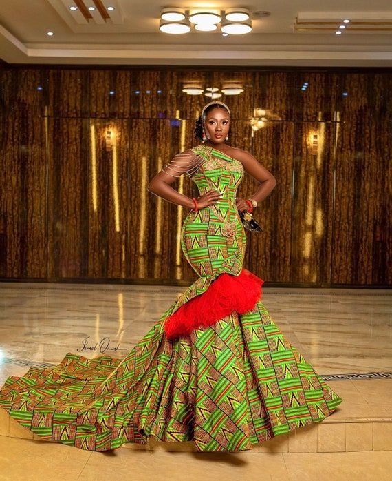 African Mermaid Dress Ankara Gown African Maxi Mermaid Gown - Etsy