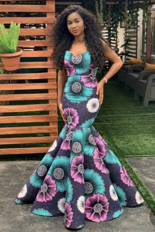 Ankara Mermaid Dress Prom Dress African Women Clothing - Etsy