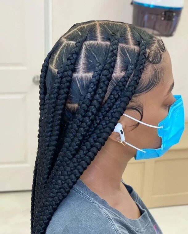 Pictures of big knotless braids