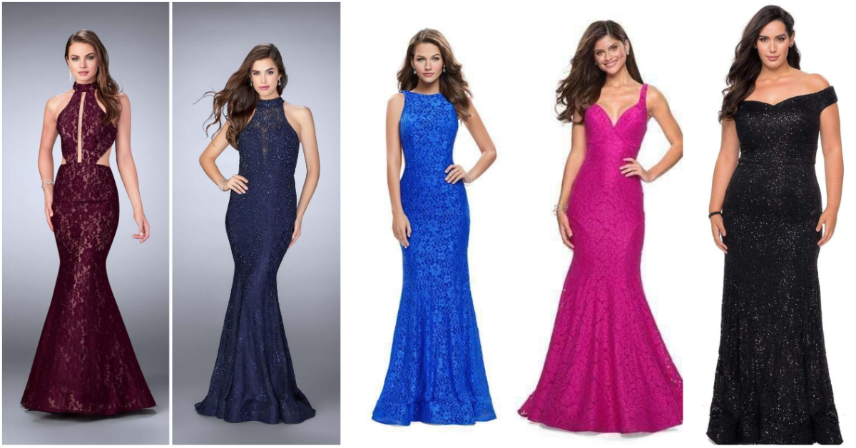 Fitted Lace Mermaid Gown main image 1