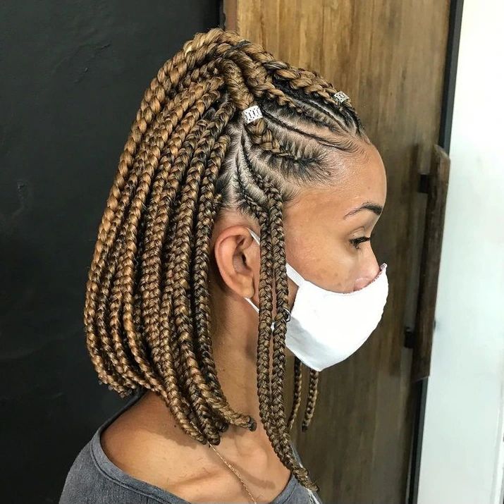 Groovy Box Braid hairstyles For Smart Ladies