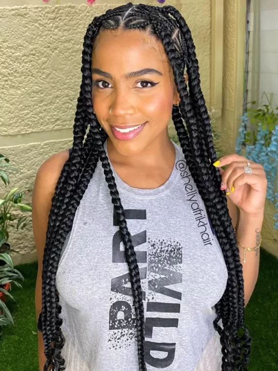 Braids with Original Cornrow Patterns