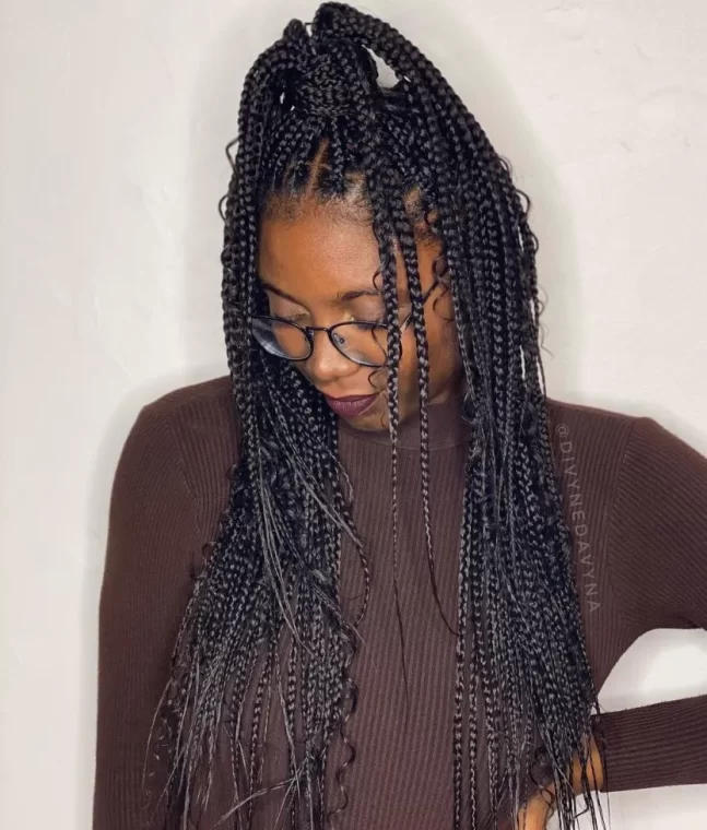 Chic and Messy Goddess Box Braids