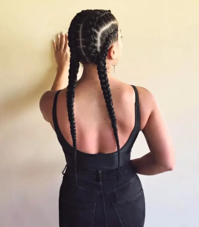 Cute Feed-In Goddess Braids