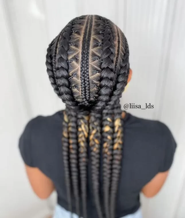 Goddess Braids to the Back