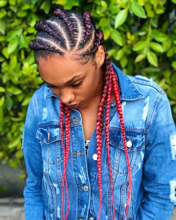 Ombre Goddess Braids with a Swirl