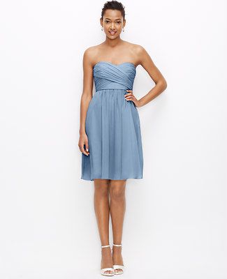 Strapless Chiffon Dress